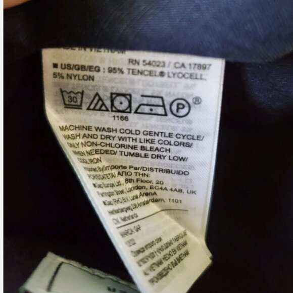 GAP SoftSuit High Rise Wide Leg BOHO Tencel Pant Navy Blue Size 2 RT$90 #404698 - Picture 10 of 10